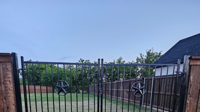 Ornamental Steel gate with star accent