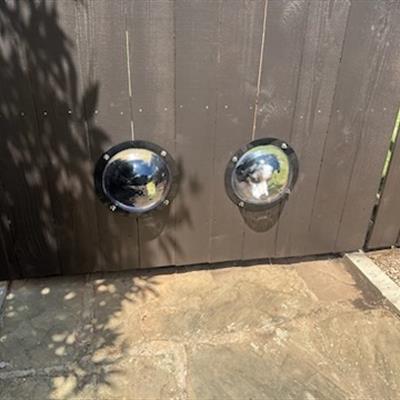 Privacy Fencing with Acrylic Bubble Window Addition