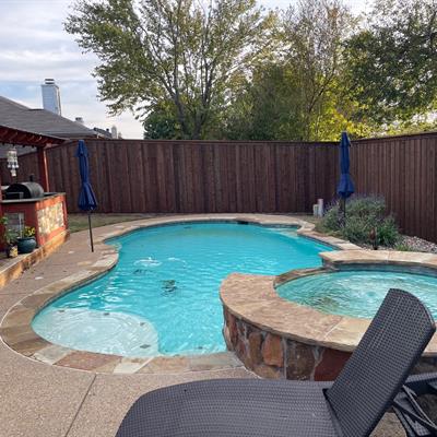 Pre-Stained Cedar Privacy Fencing with Trim