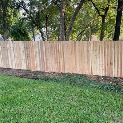 Natural Cedar Privacy Fencing