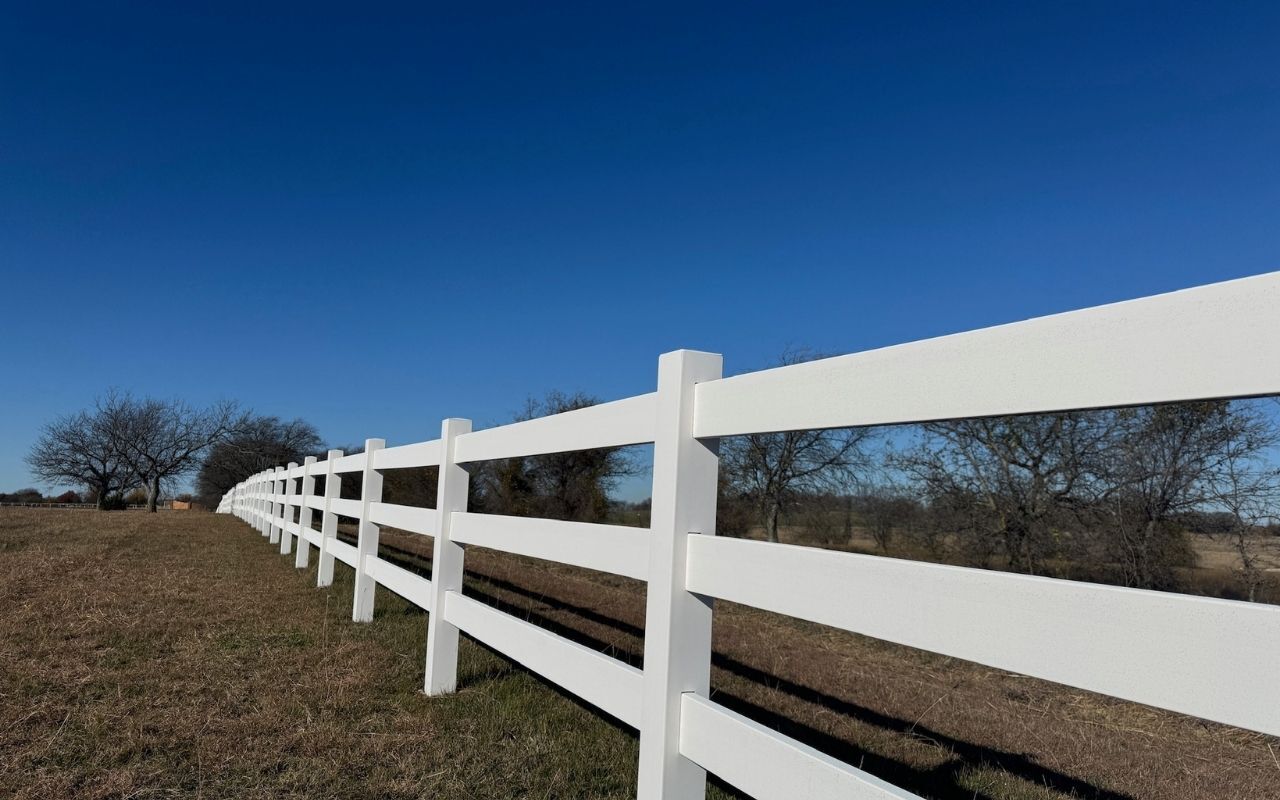 Vinyl fence installation