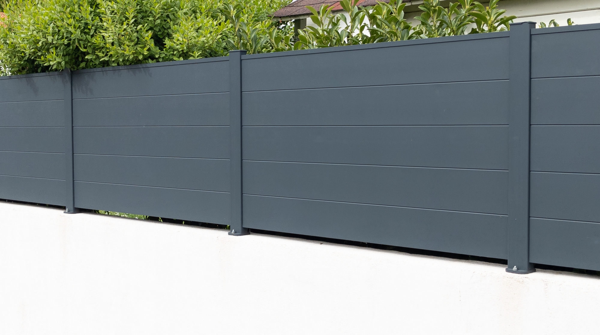 dark pvc privacy fence