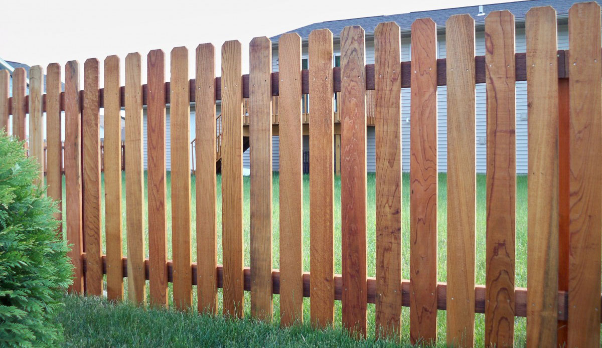 wooden picket fence