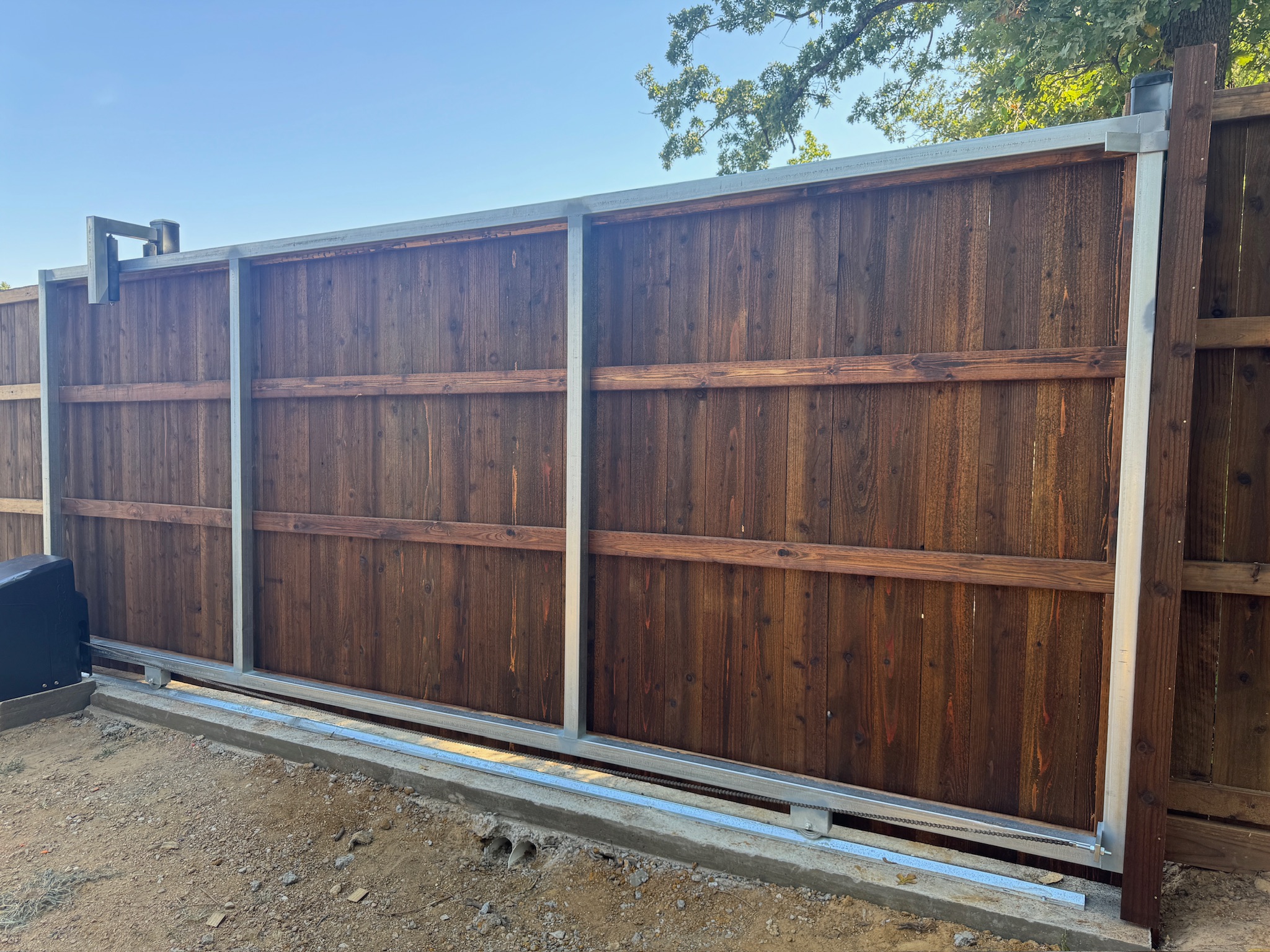 Argyle - 14' Automatic Cedar Sliding Driveway Gate
