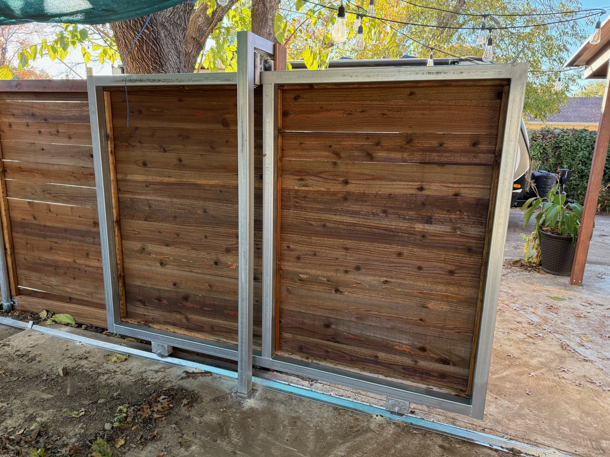 Custom 6' wide horizontal sliding gate