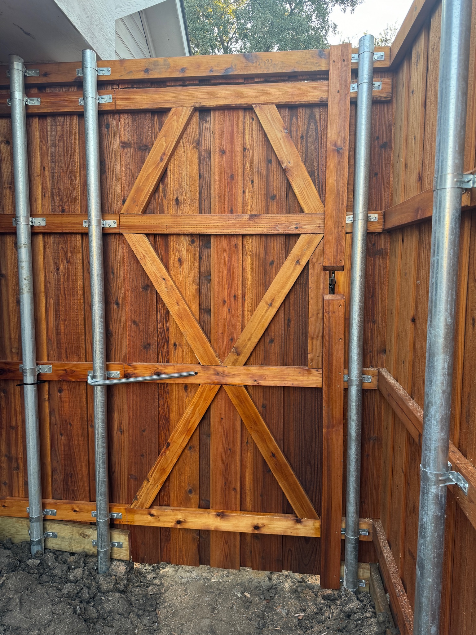 4' wide cedar gate for 8' high fence