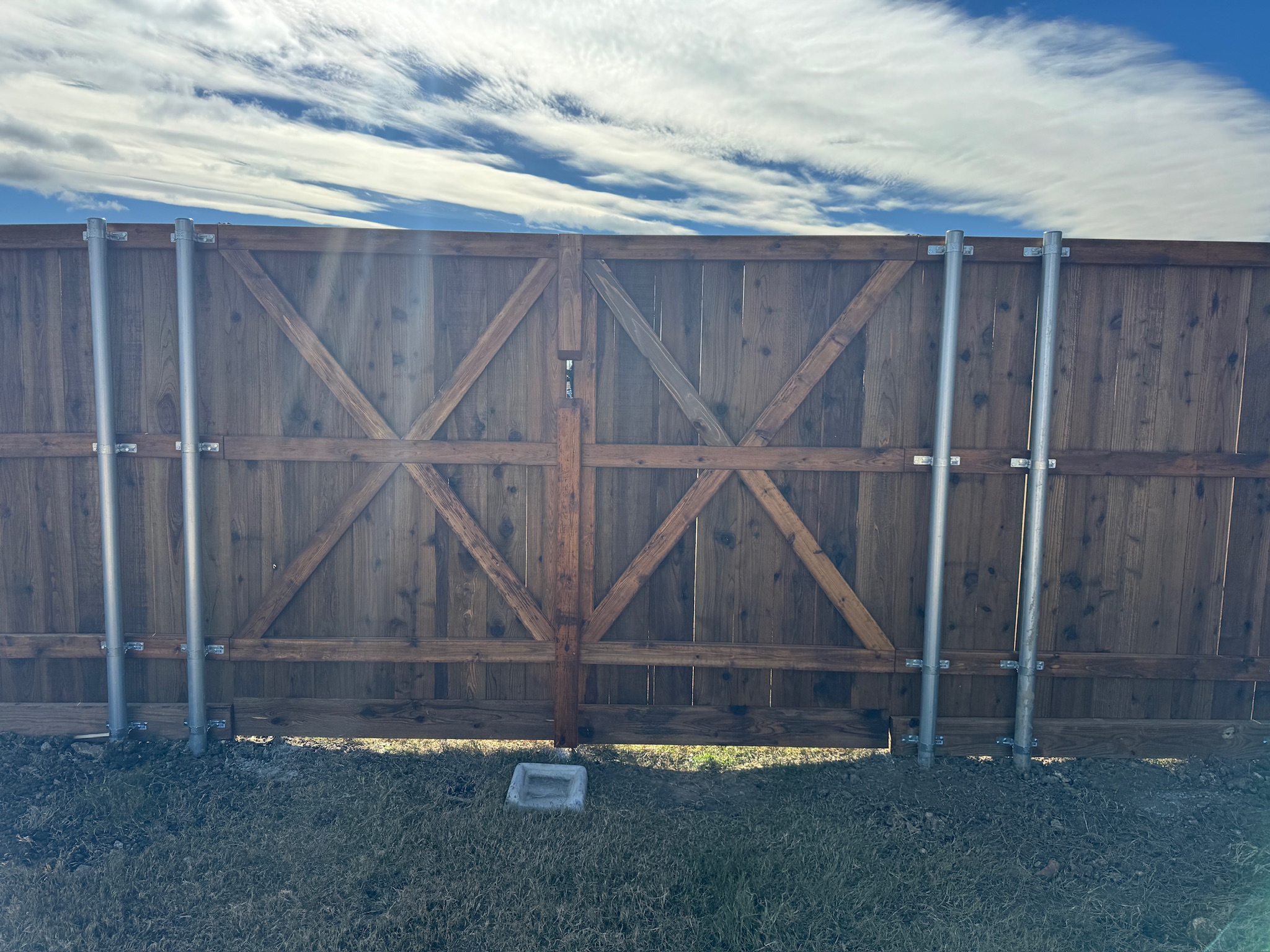 12' wide double cedar gate
