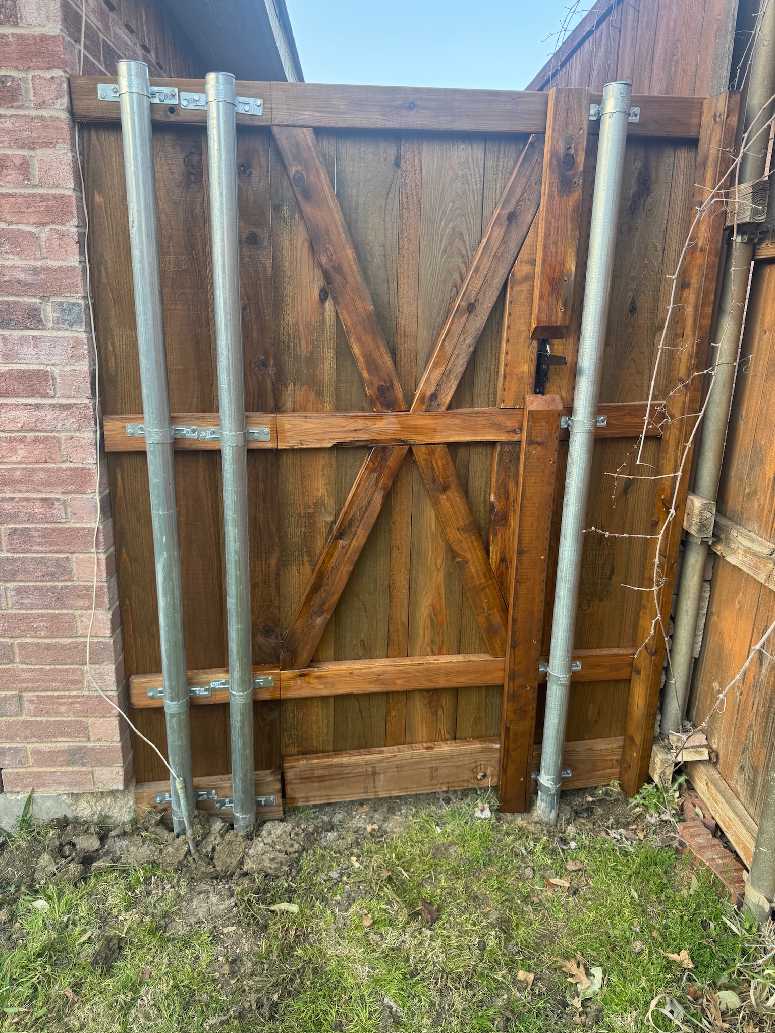 3' wide cedar gate