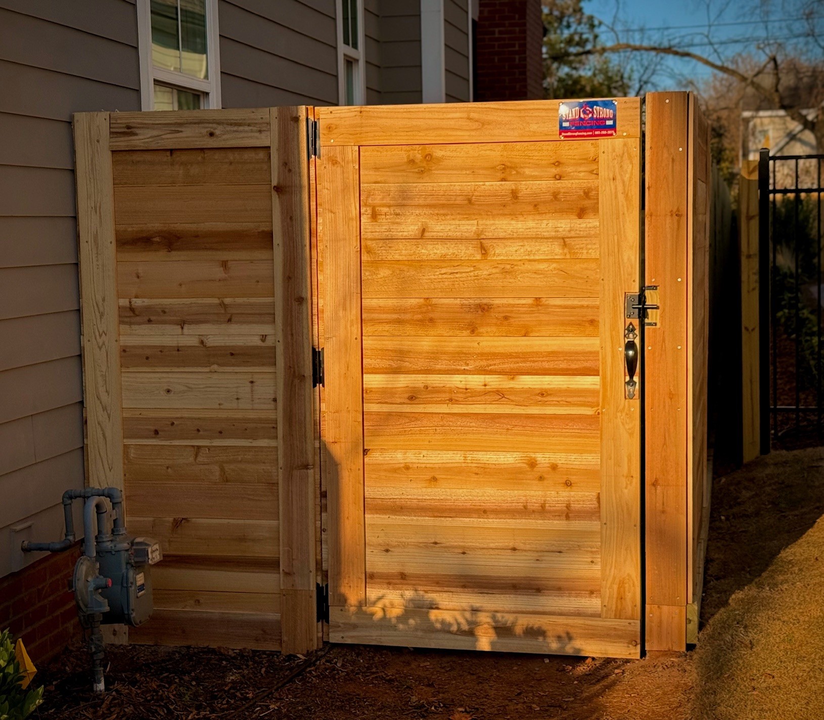 Custom 4' Wide Horizontal Cedar Walk Gate