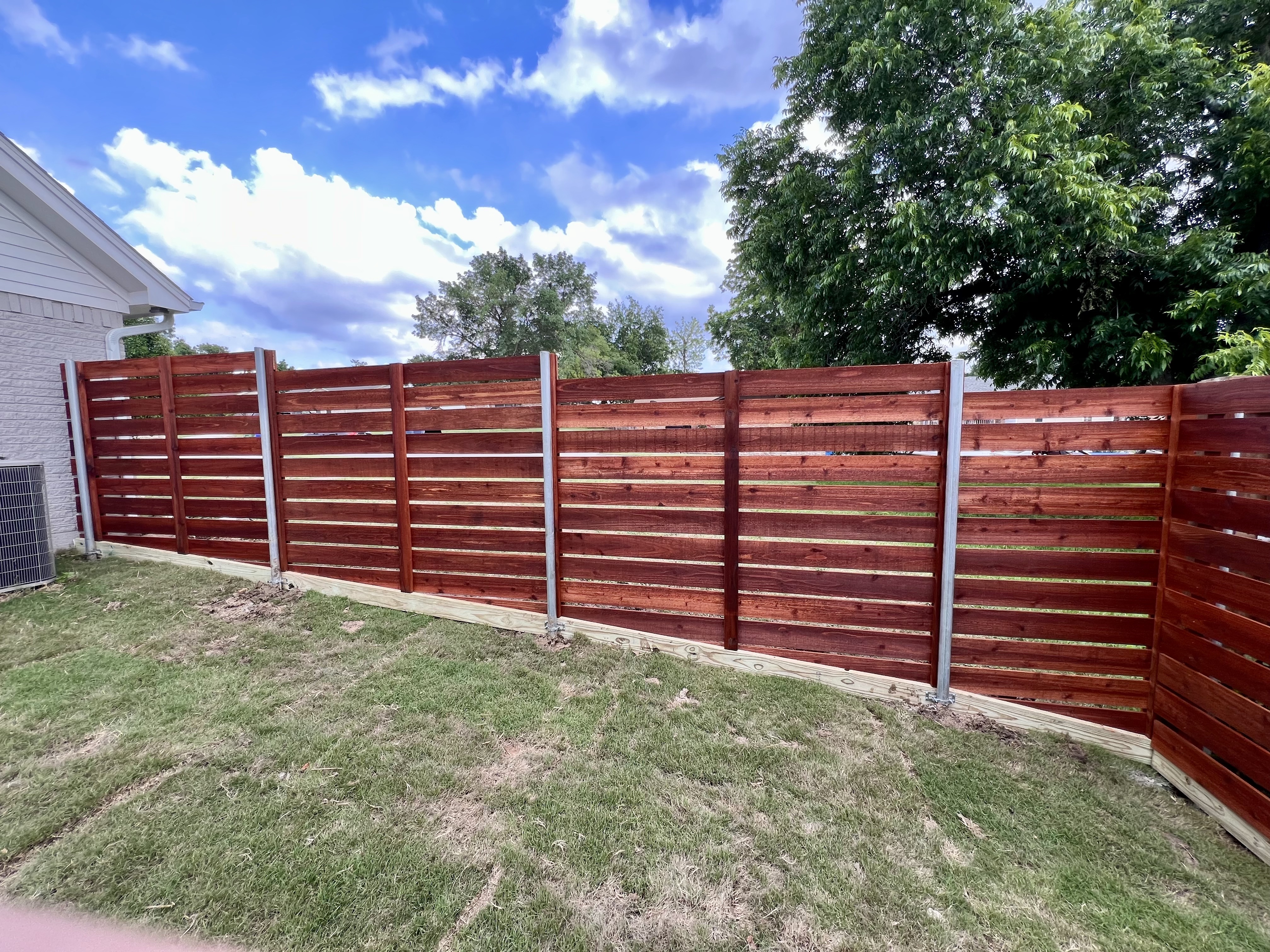 6' Horizontal Cedar Fence - Spaced Picket - Carrollton, TX
