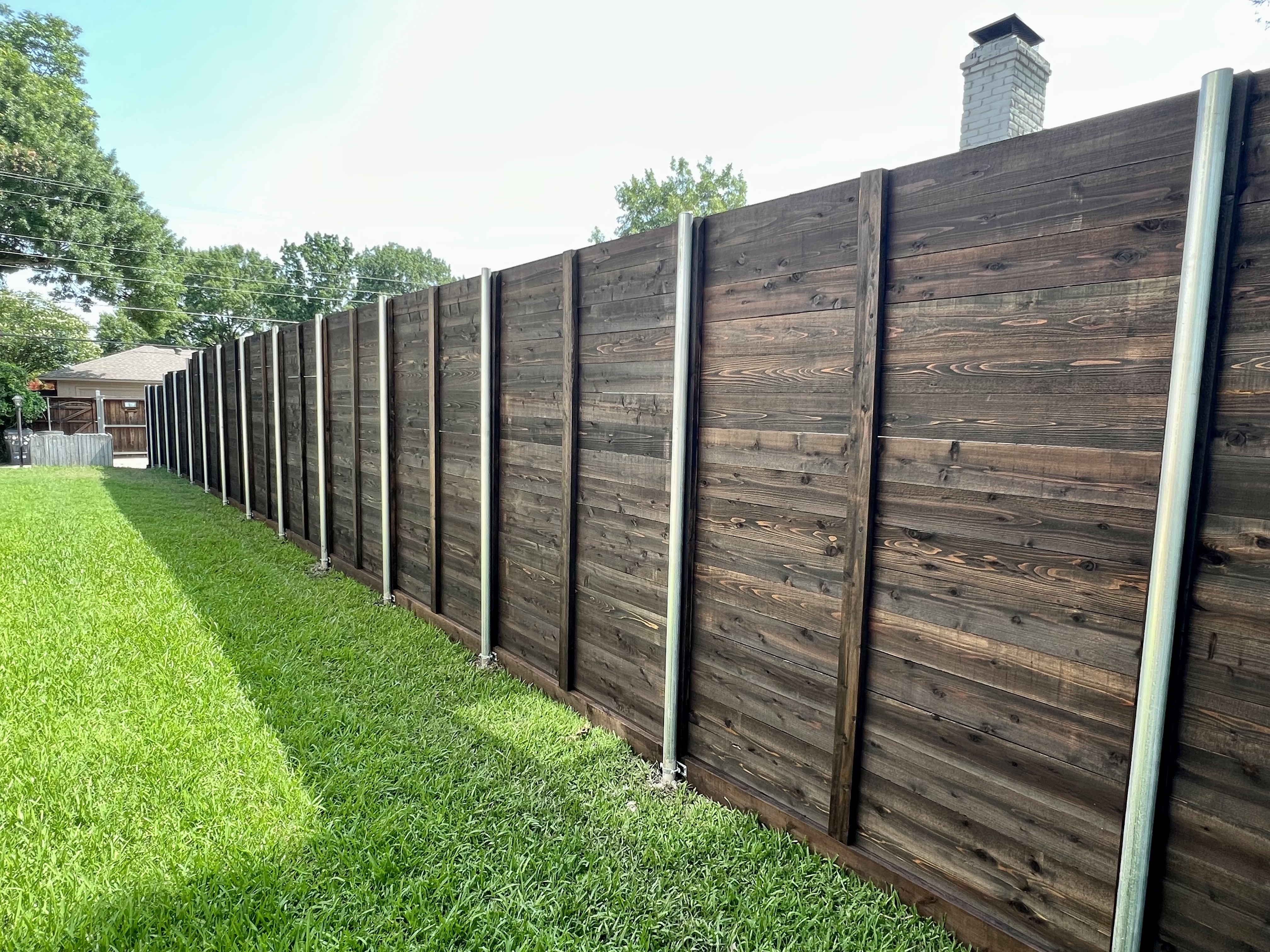 8' Horizontal Cedar - Semi-Transparent Pre-Stain - Prestonwood, North Dallas, TX