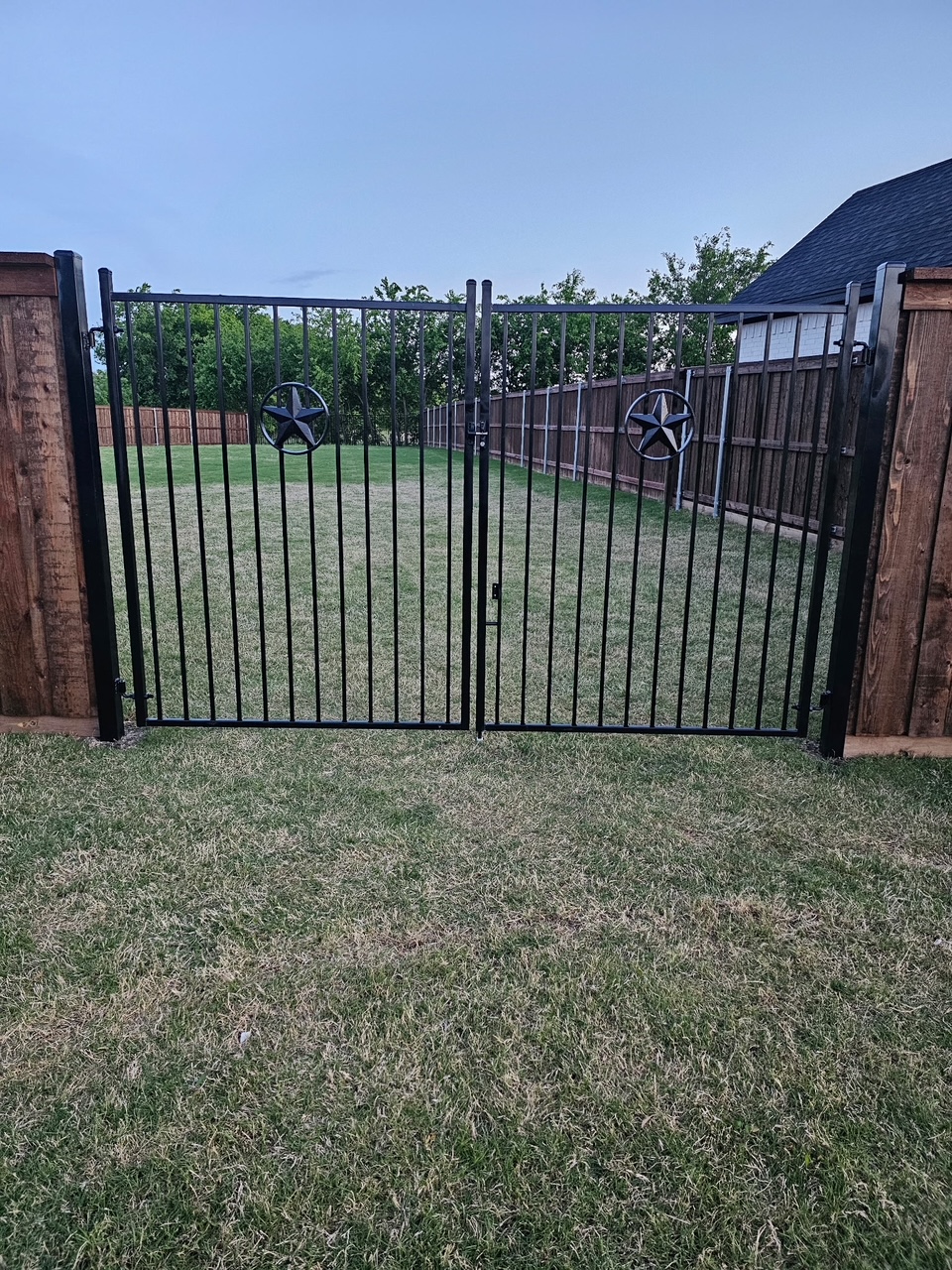 Ornamental Steel gate with star accent