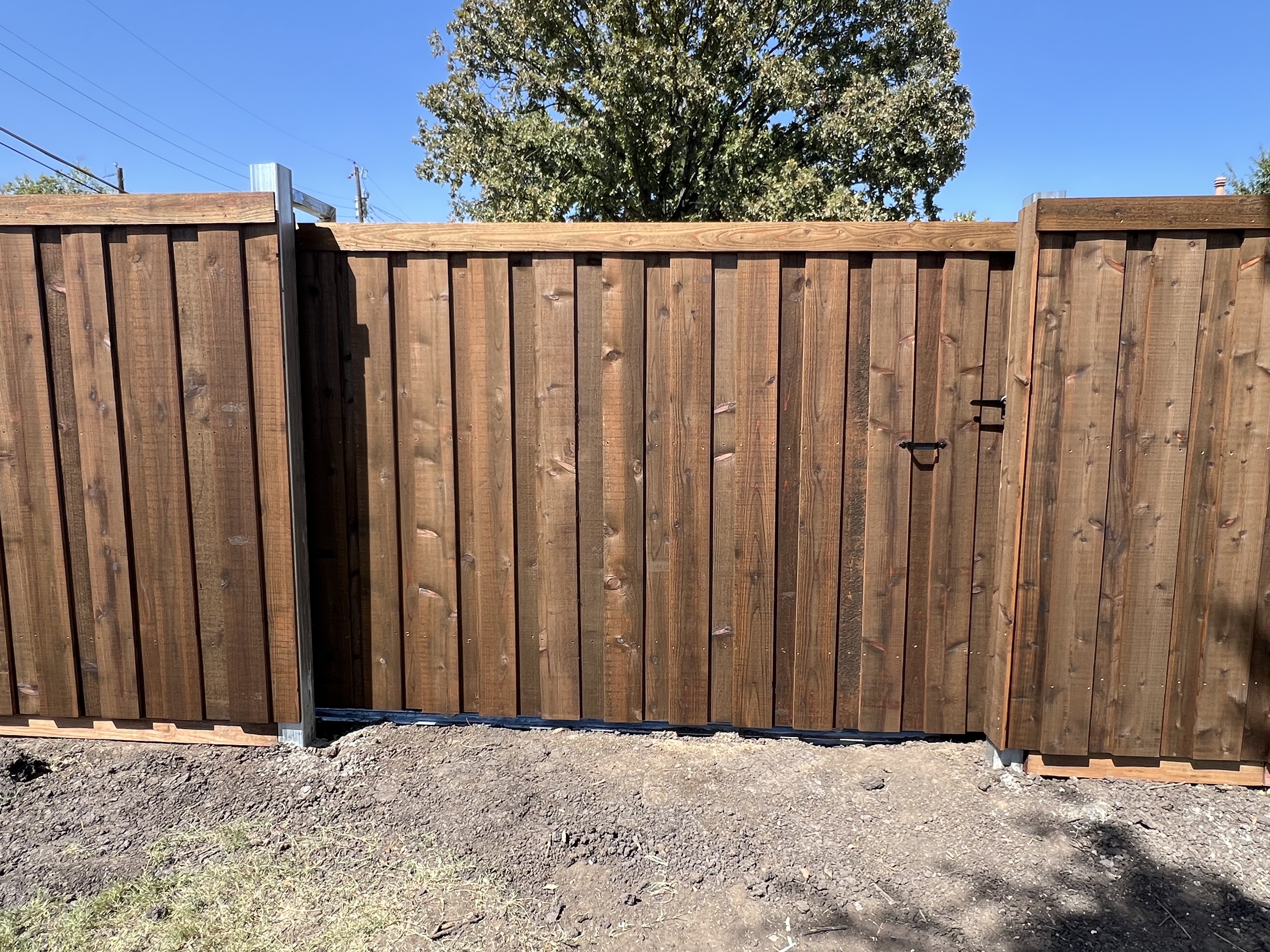 Irving - Cedar Fence Sliding Gate