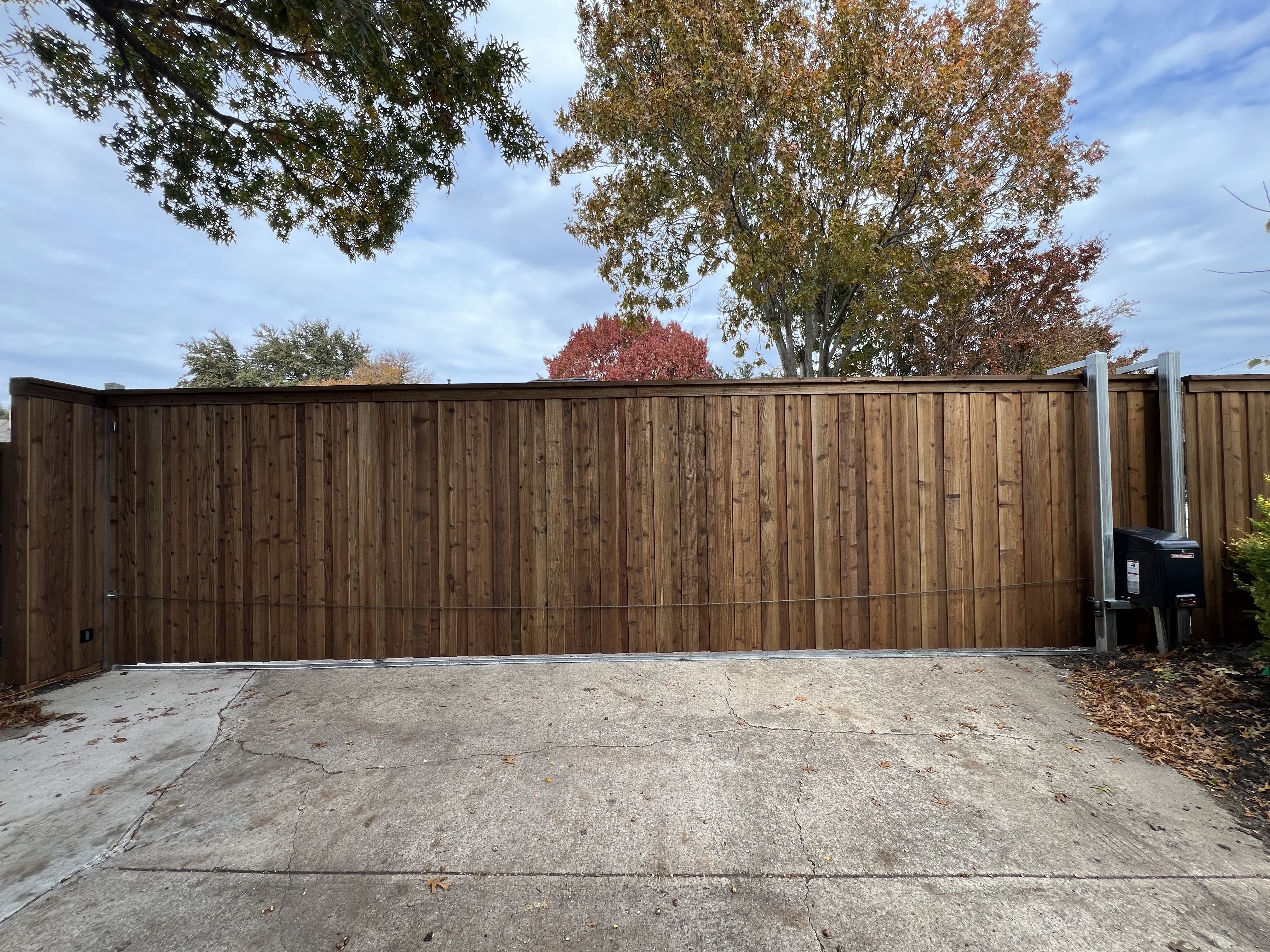 Prestonwood, Dallas, TX - 32ft Wide Automated Sliding Driveway Gate
