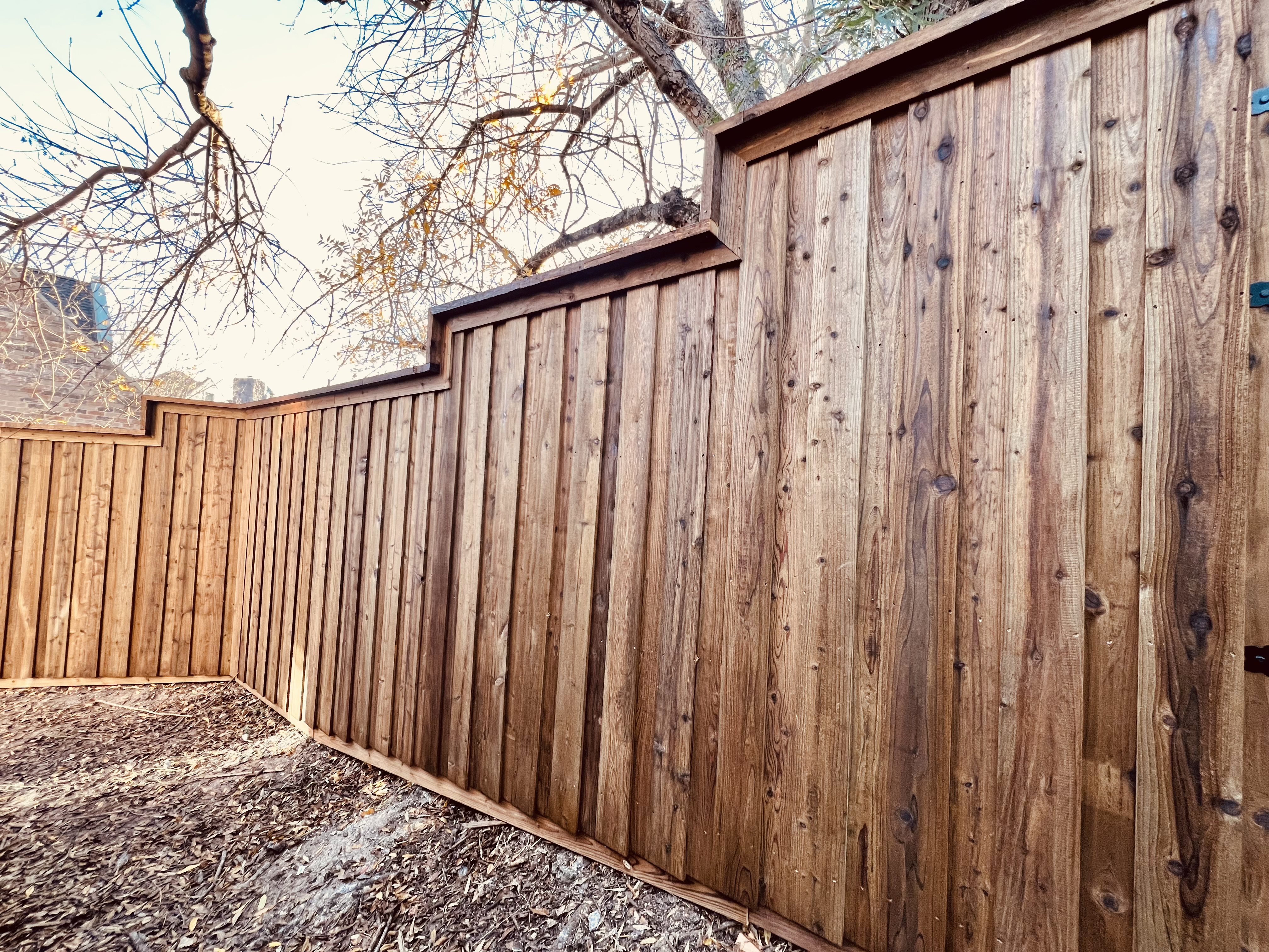 Bishop Arts, Dallas, TX - Cedar 8' Board on Board with Top Cap and Trim