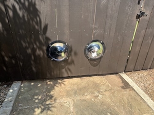 Privacy Fencing with Acrylic Bubble Window Addition