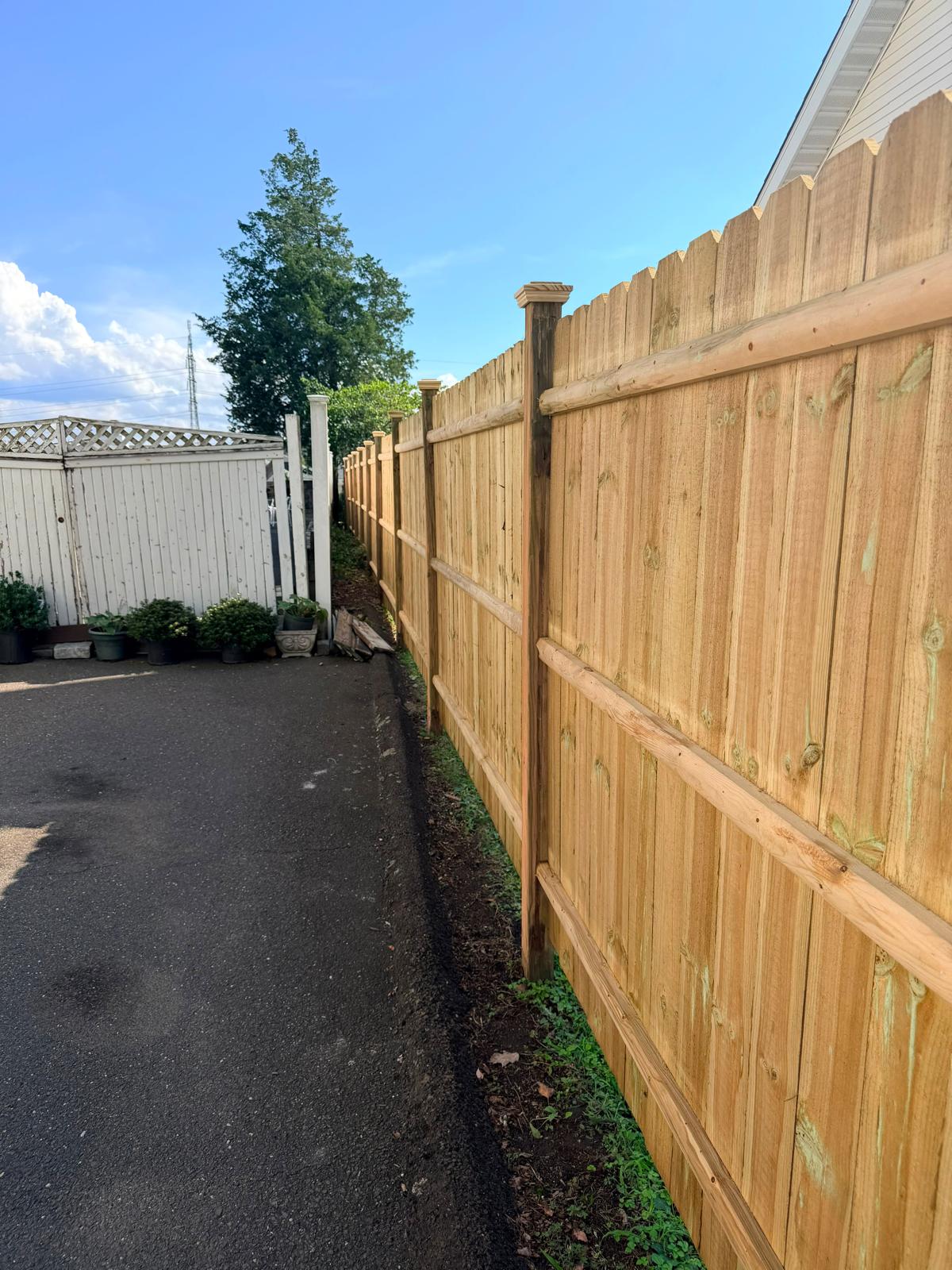 Wooden fence replacement