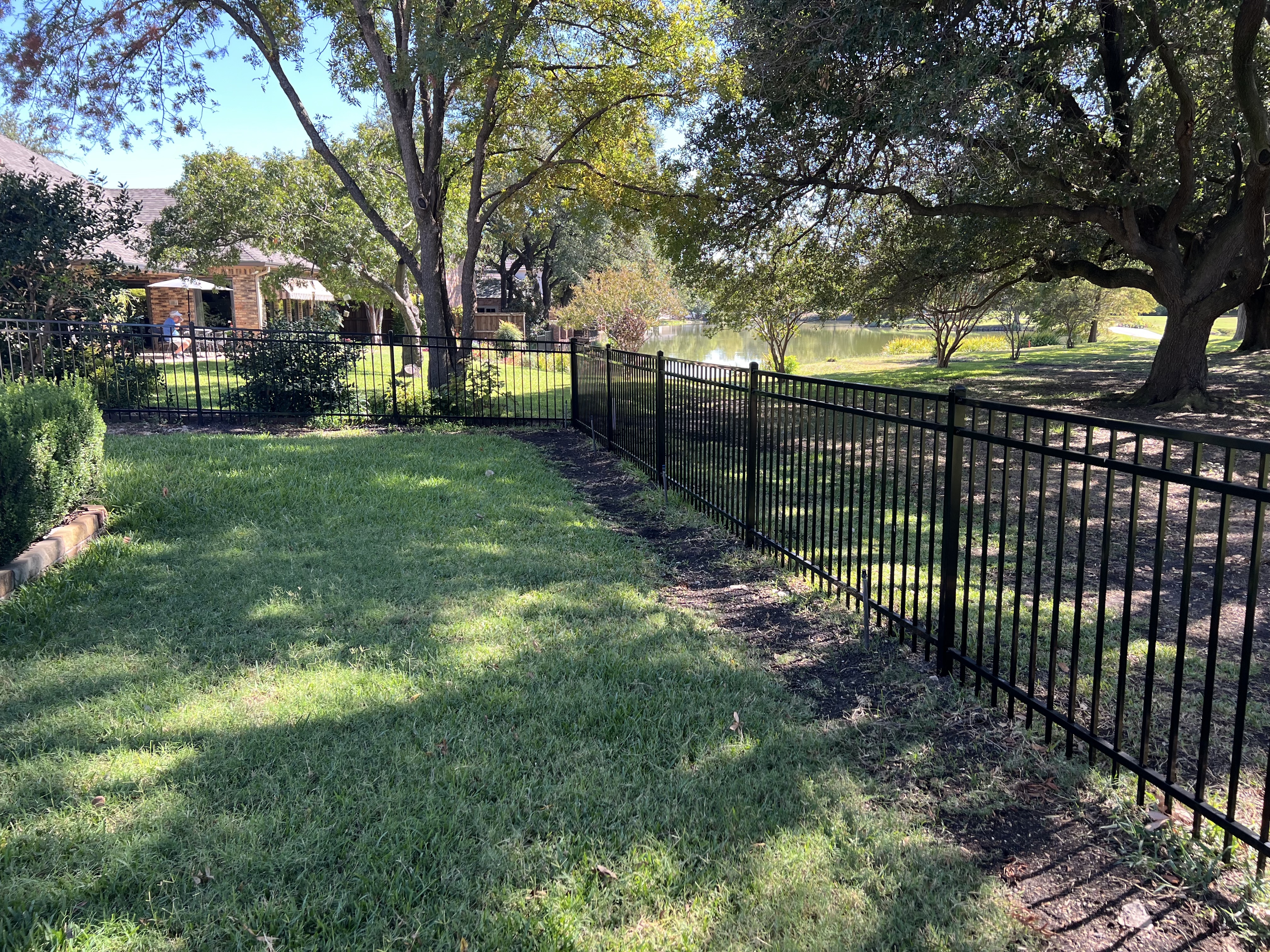 Dallas - Three Rail Flat Top Wrought Iron Fence