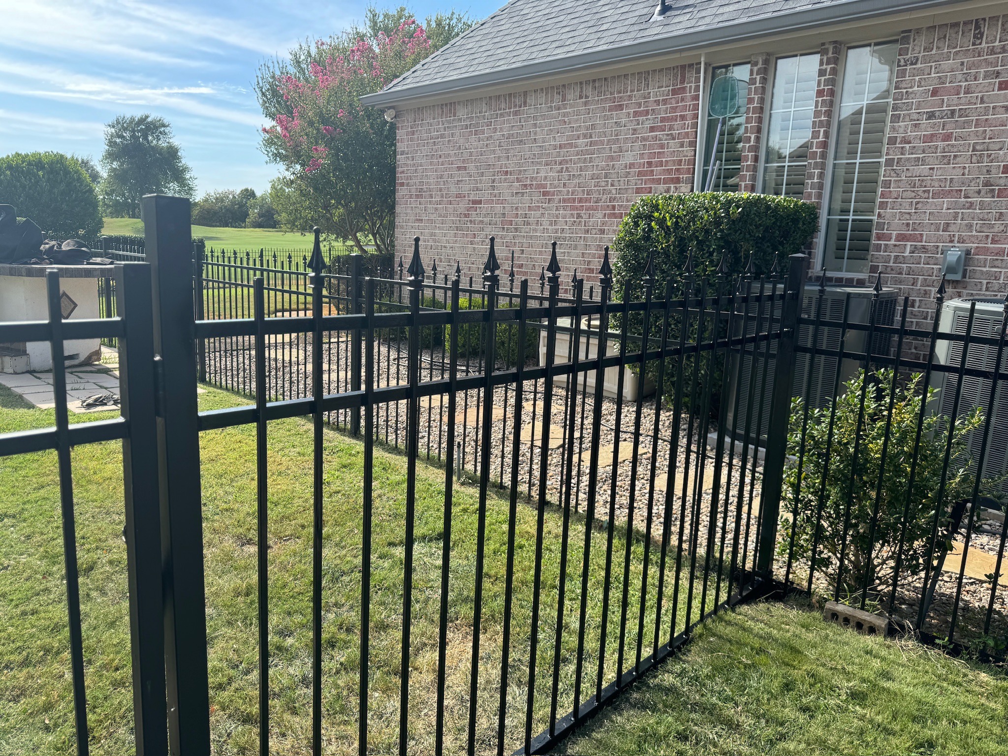 Double Oak - custom 3 rail extended top/flat bottom fence