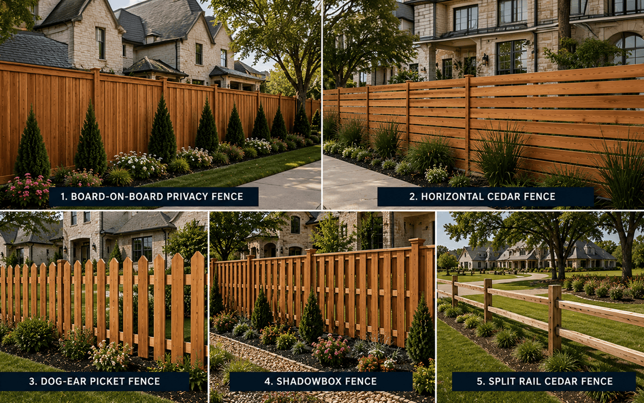 Cedar Fence Styles