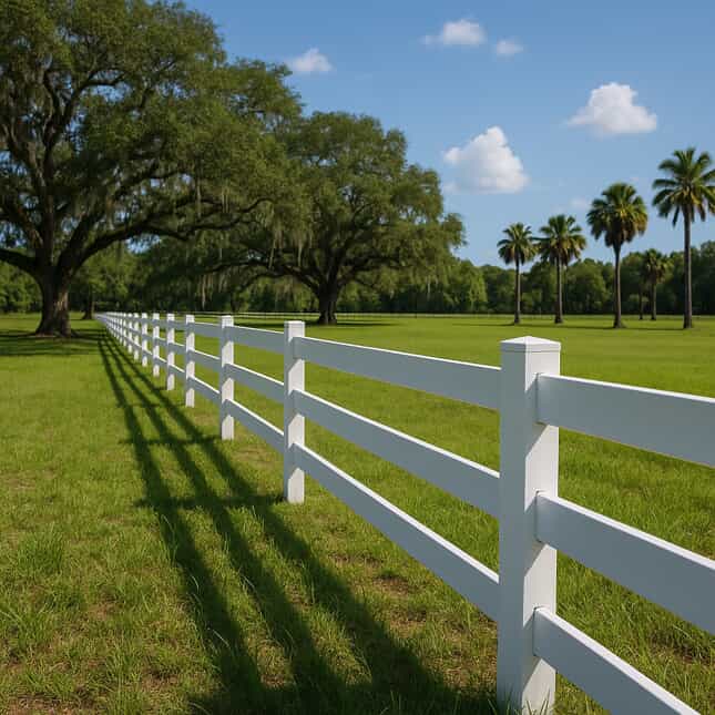 white farm fence