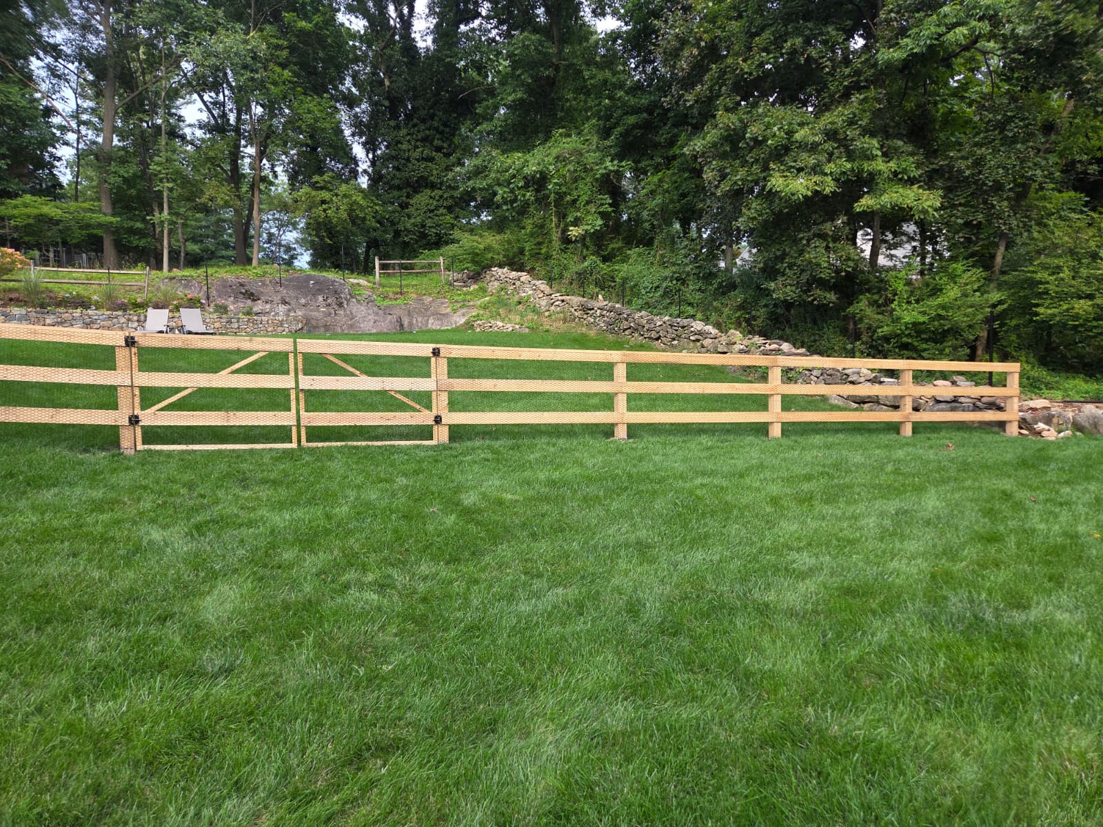 New wooden fence installation in Westport, CT